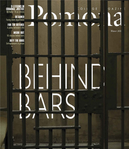 Pomona College Magazine Winter 2020: Behind Bars