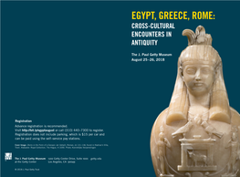 Egypt, Greece, Rome: Cross-Cultural Encounters in Antiquity