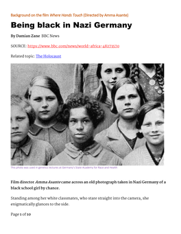 Being Black in Nazi Germany