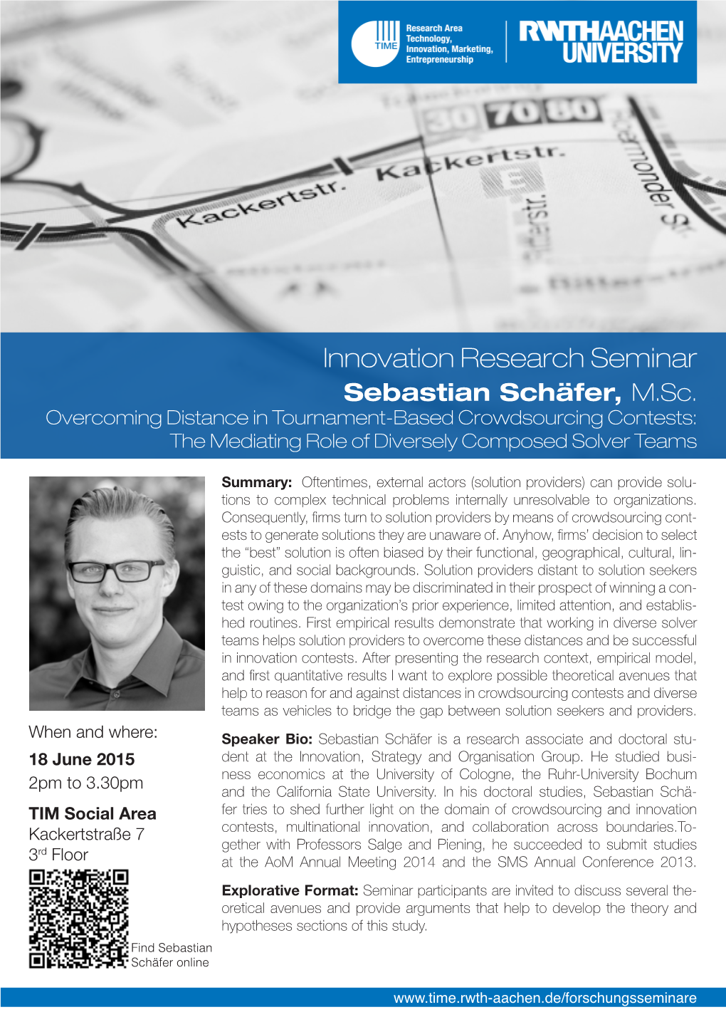 Innovation Research Seminar Sebastian Schäfer, M.Sc