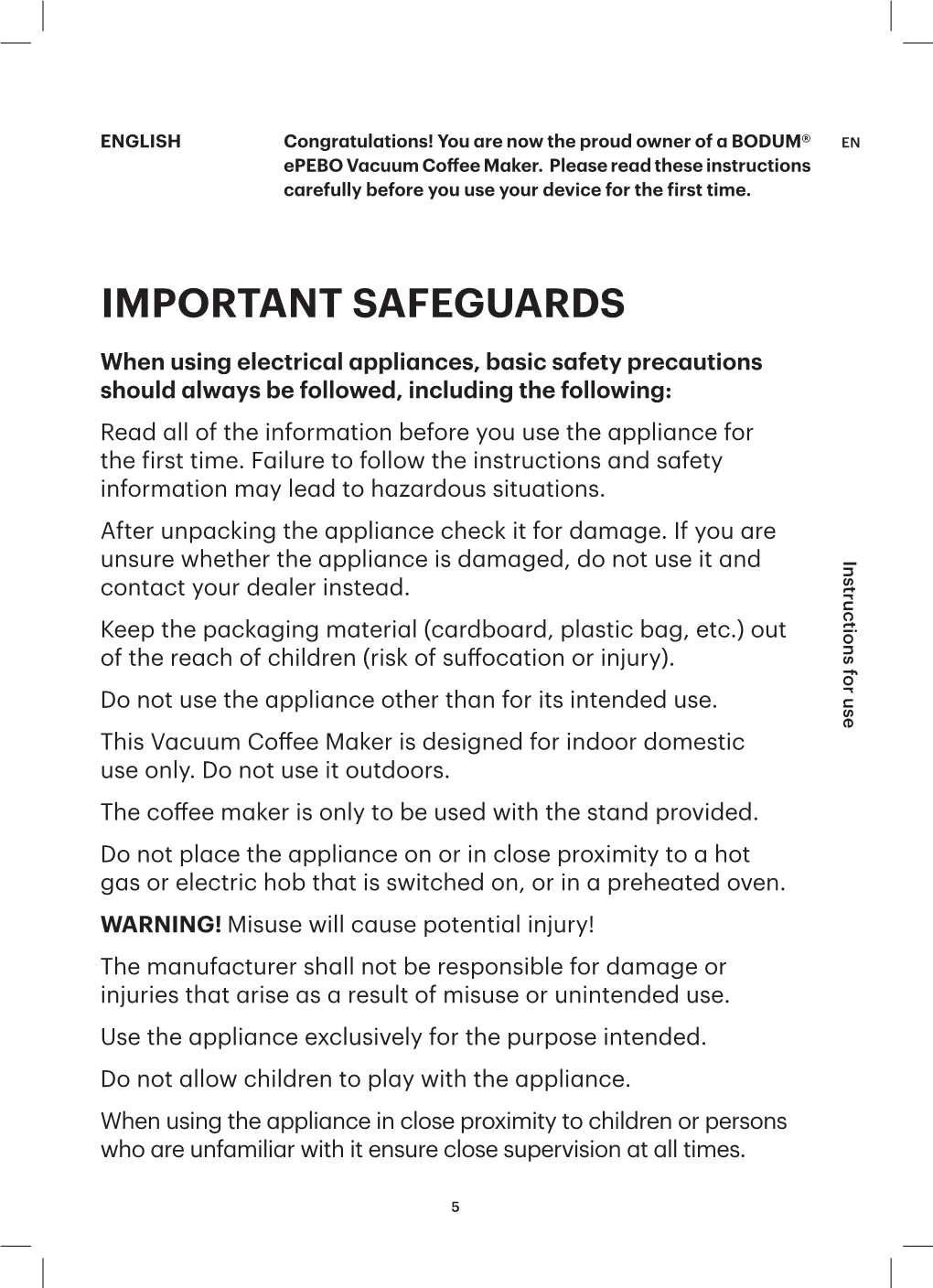 Important Safeguards