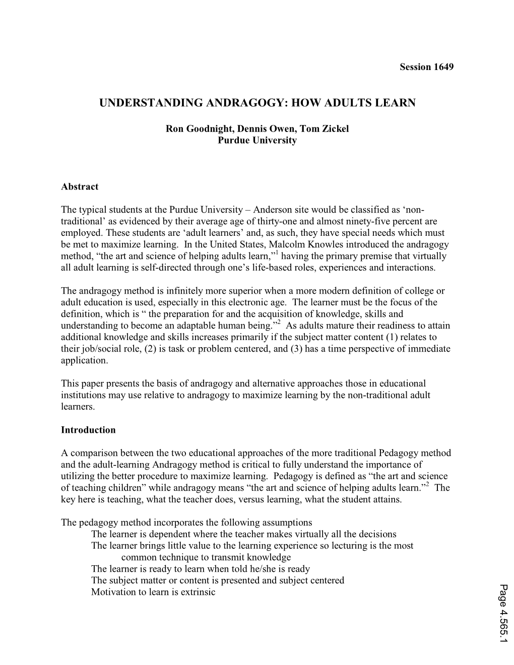 Understanding Andragogy: How Adults Learn