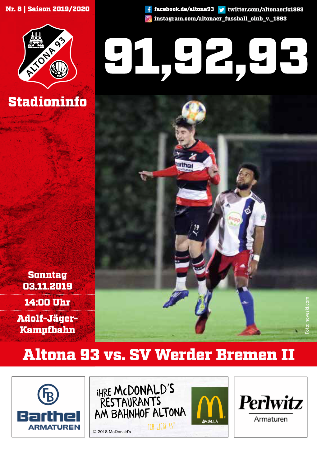 Altona 93 Vs. SV Werder Bremen II