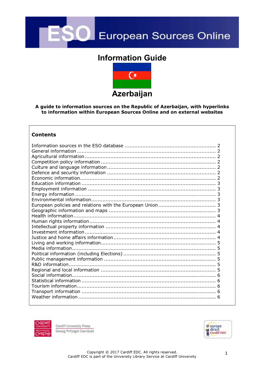 Information Guide Azerbaijan