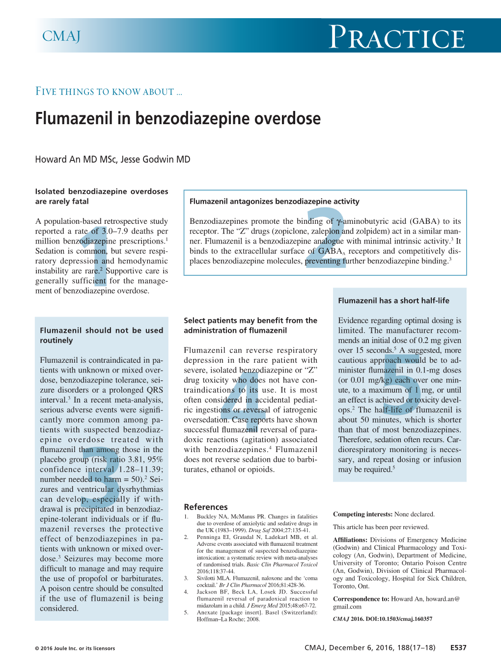 Flumazenil in Benzodiazepine Overdose