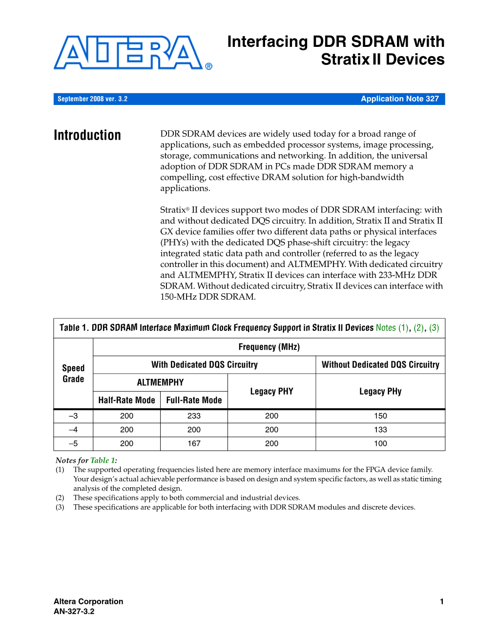 Interfacing DDR SDRAM with Stratix II Devices