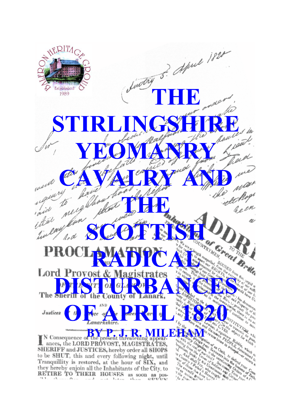 Stirlingshire Yeomanry Movements 1820