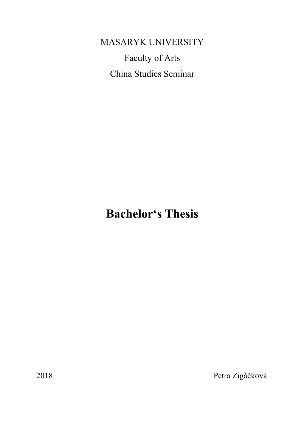 Bachelor's Thesis