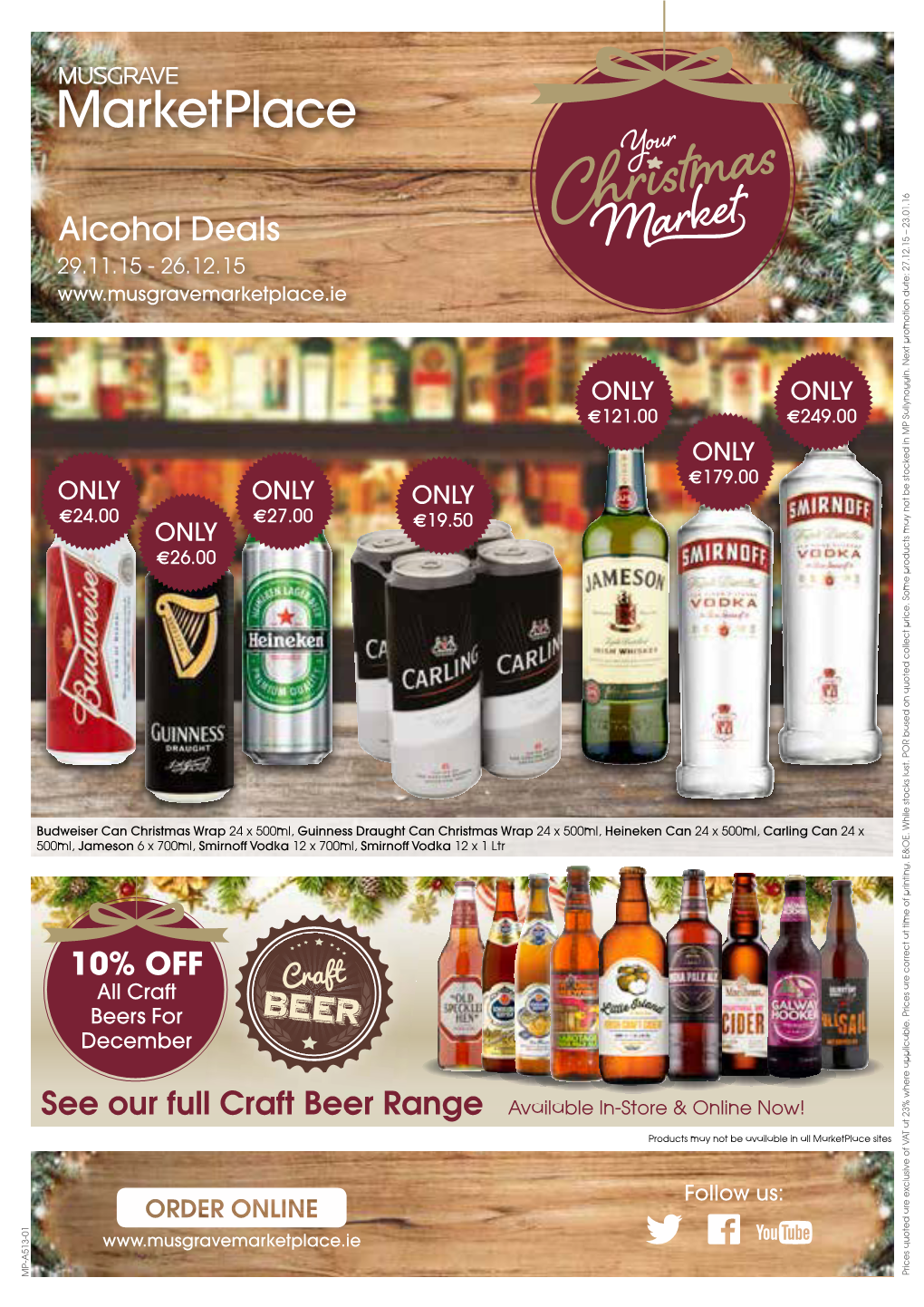 Alcohol Deals 29.11.15 - 26.12.15