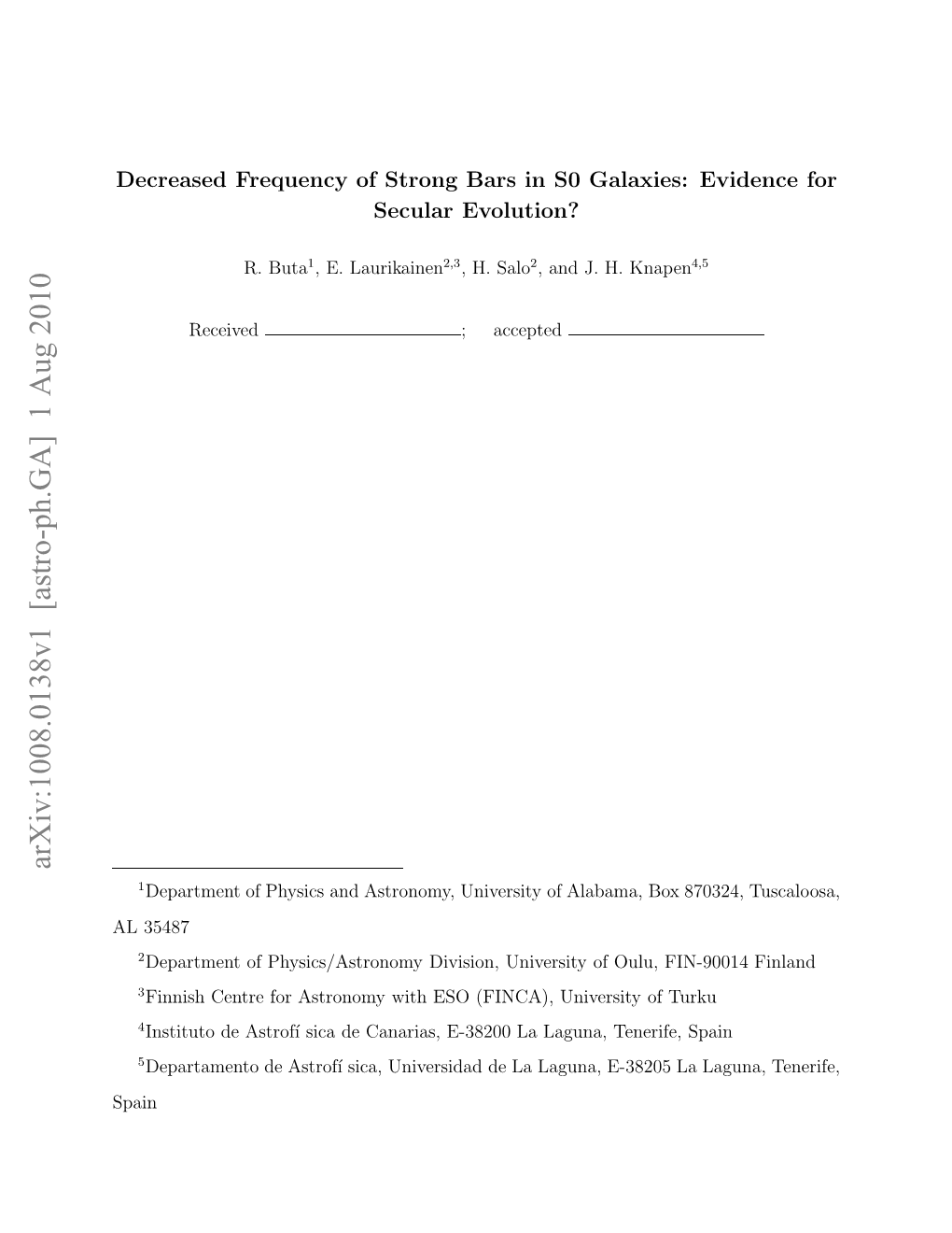 Decreased Frequency of Strong Bars in S0 Galaxies: Evidence For