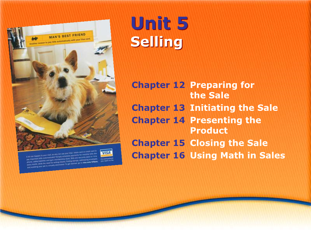 Unit 5 Selling