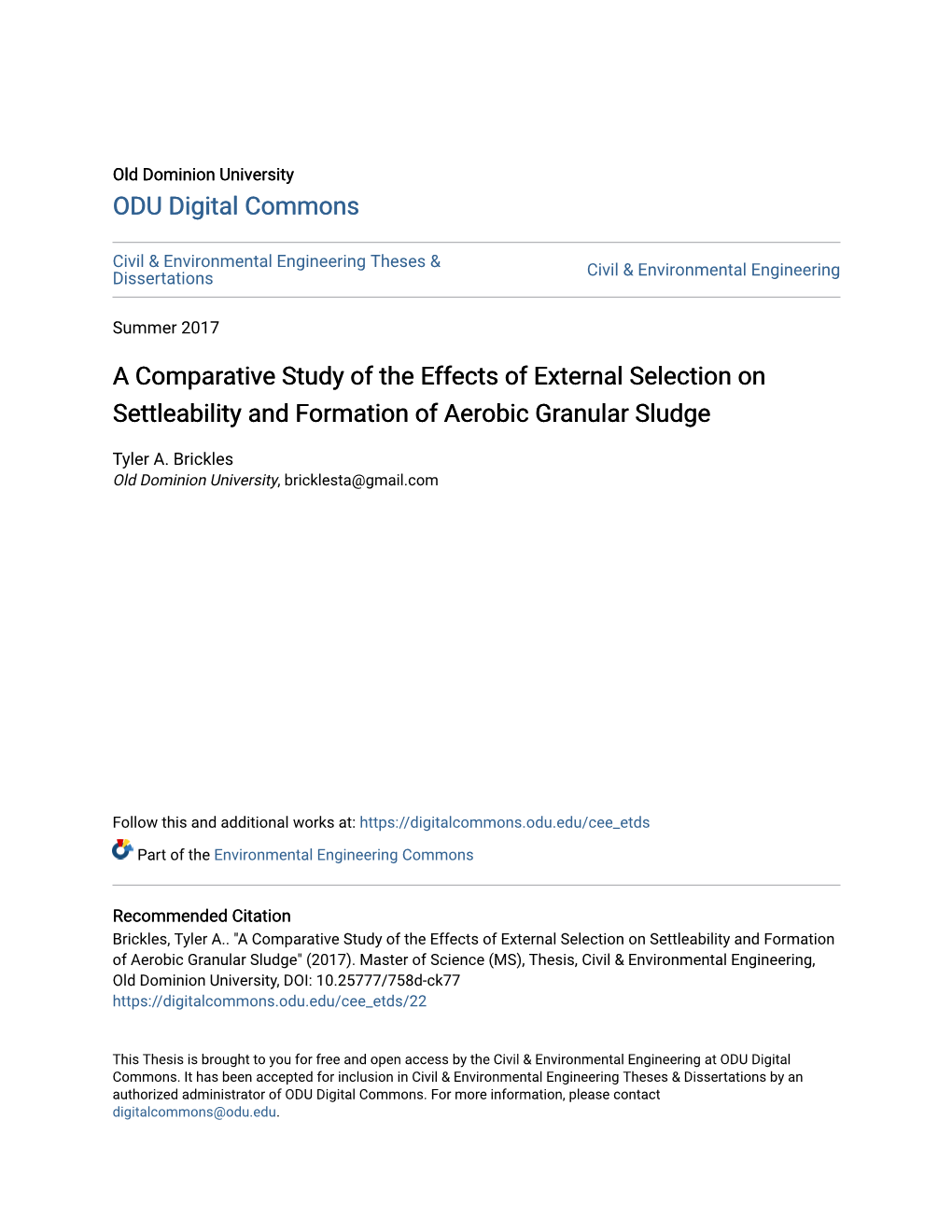 A Comparative Study of the Effects of External Selection on Settleability and Formation of Aerobic Granular Sludge