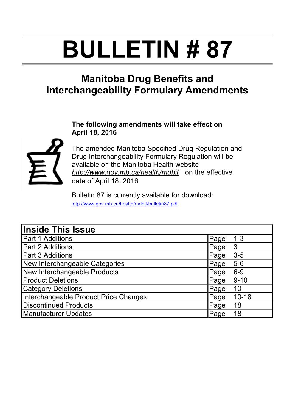 Bulletin 87 Is Currently Available for Download