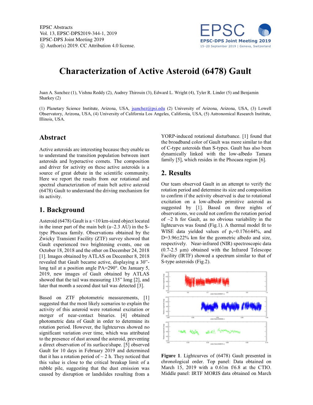 Characterization of Active Asteroid (6478) Gault