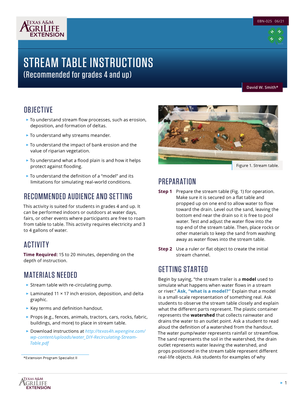 Stream Table Lesson Plan