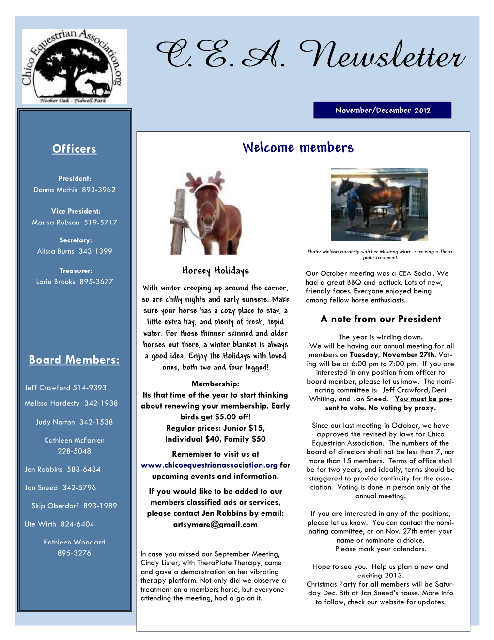 C.E.A. Newsletter