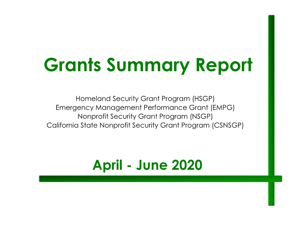 June 2020 Program Narratives