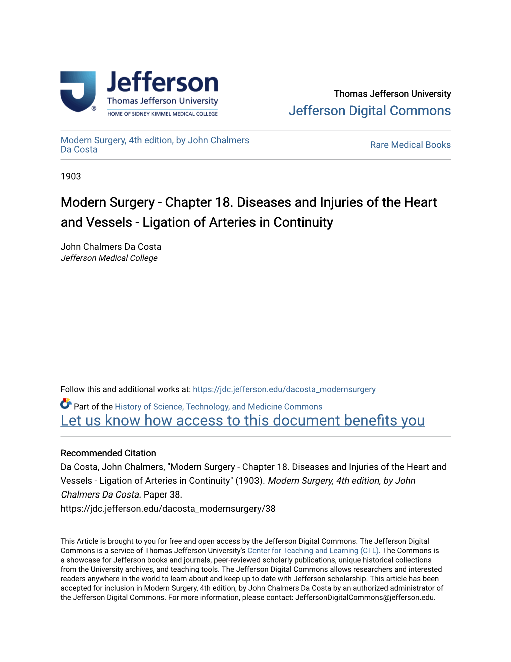 Modern Surgery, 4Th Edition, by John Chalmers Da Costa Rare Medical Books