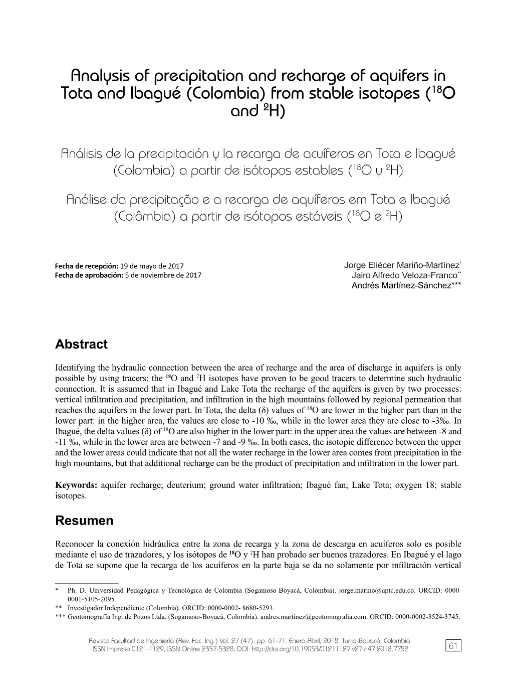 From Stable Isotopes (18O and 2H)