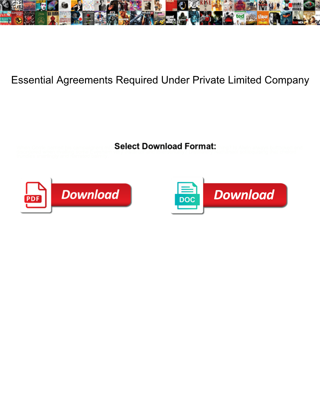 Essential Agreements Required Under Private Limited Company