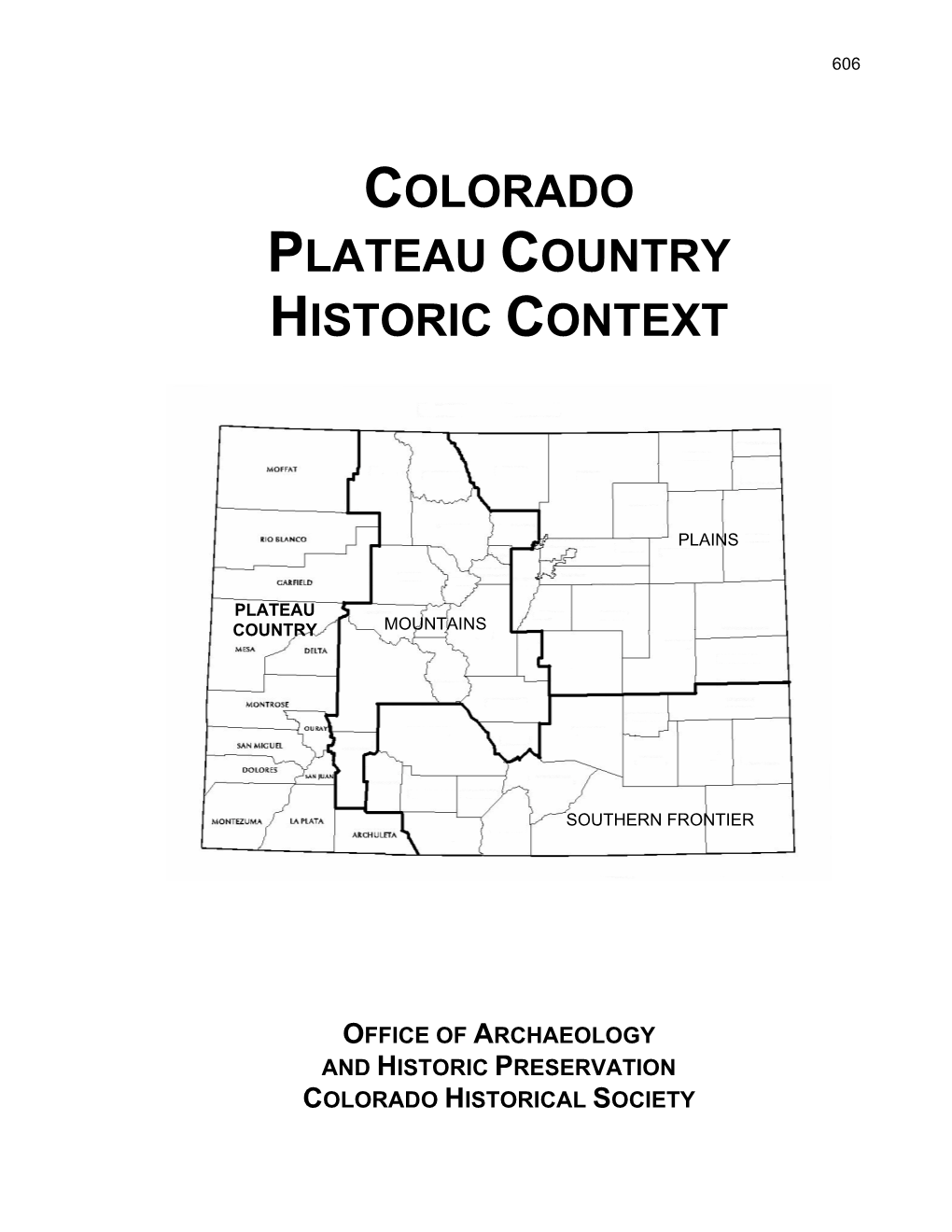 Colorado Plateau Country Historic Context