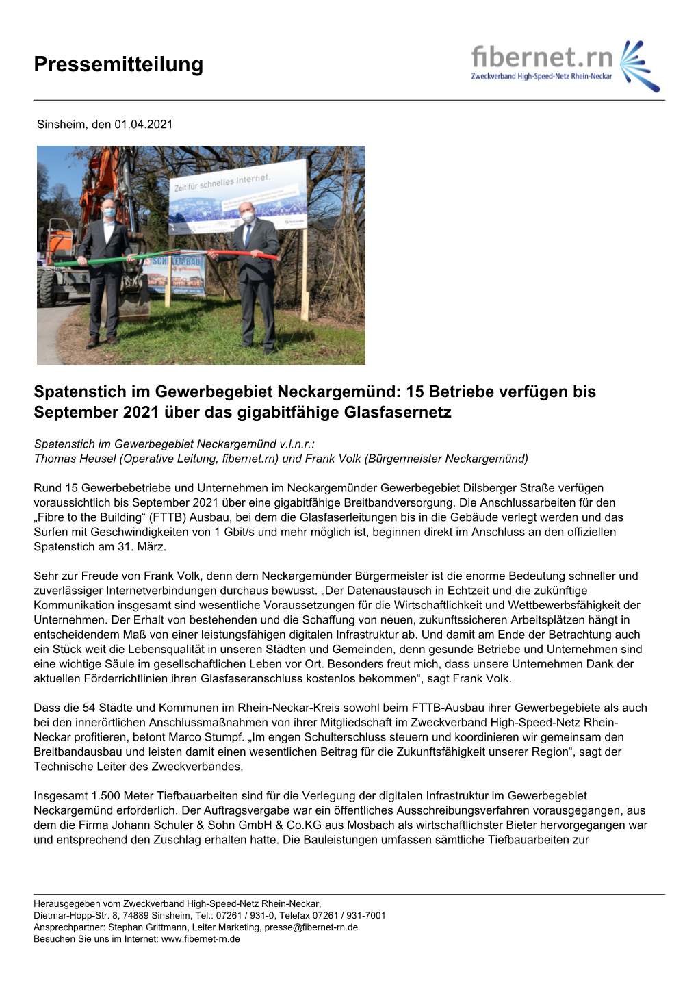 2021-04-01 Spatenstich Im Gewerbegebiet Neckargemuend