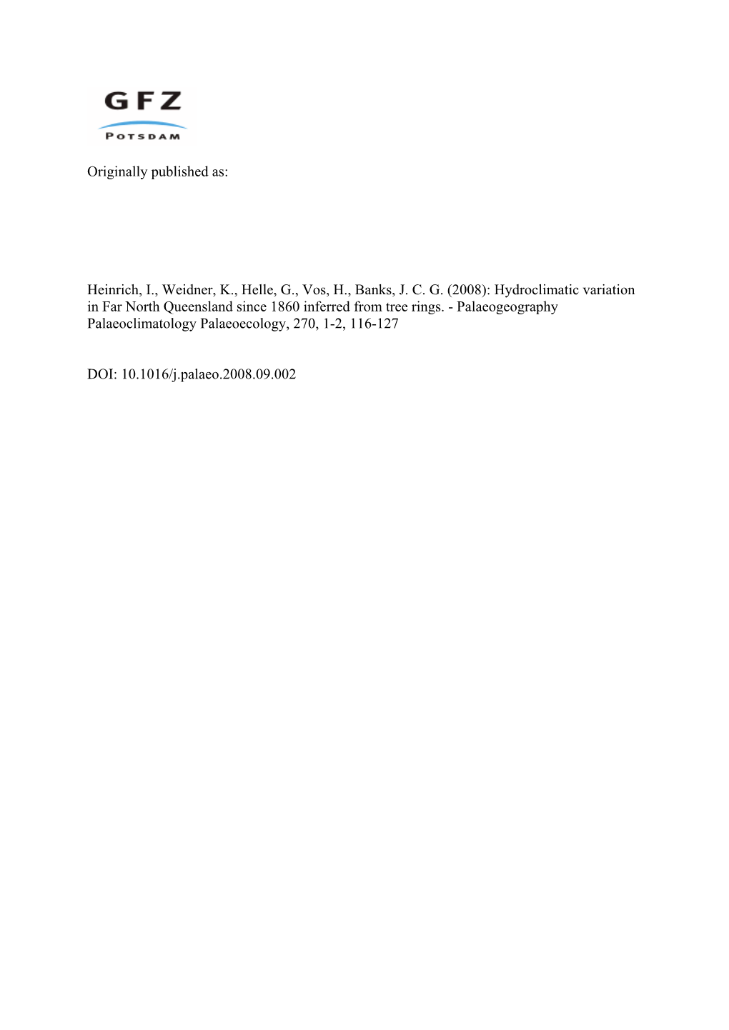 Hydroclimatic Variation in Far North Queensland Since 1812 Inferred