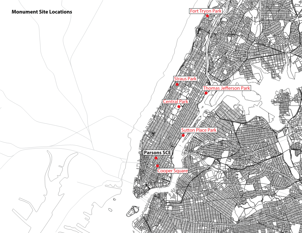 Monument Site Locations Fort Tryon Park