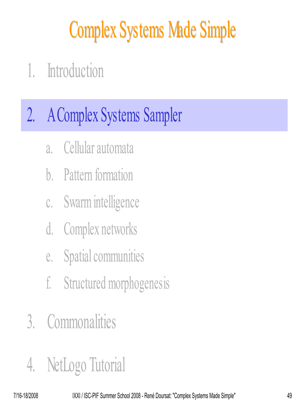 Complex Systems Made Simple" 49 Complexcomplex Systemssystems Mademade Simplesimple 1