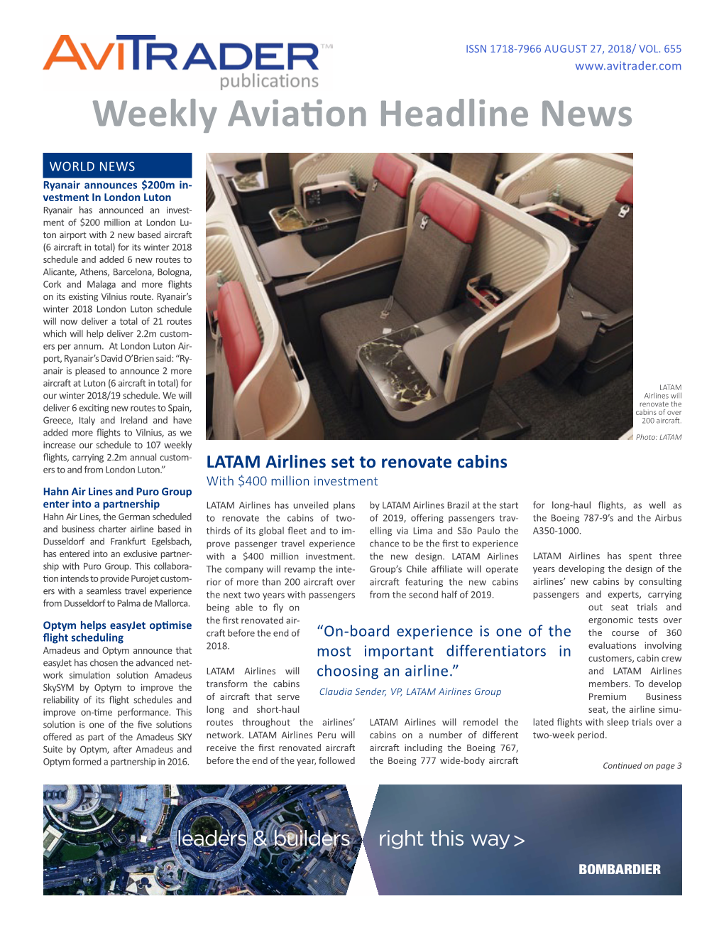 Weekly Aviation Headline News