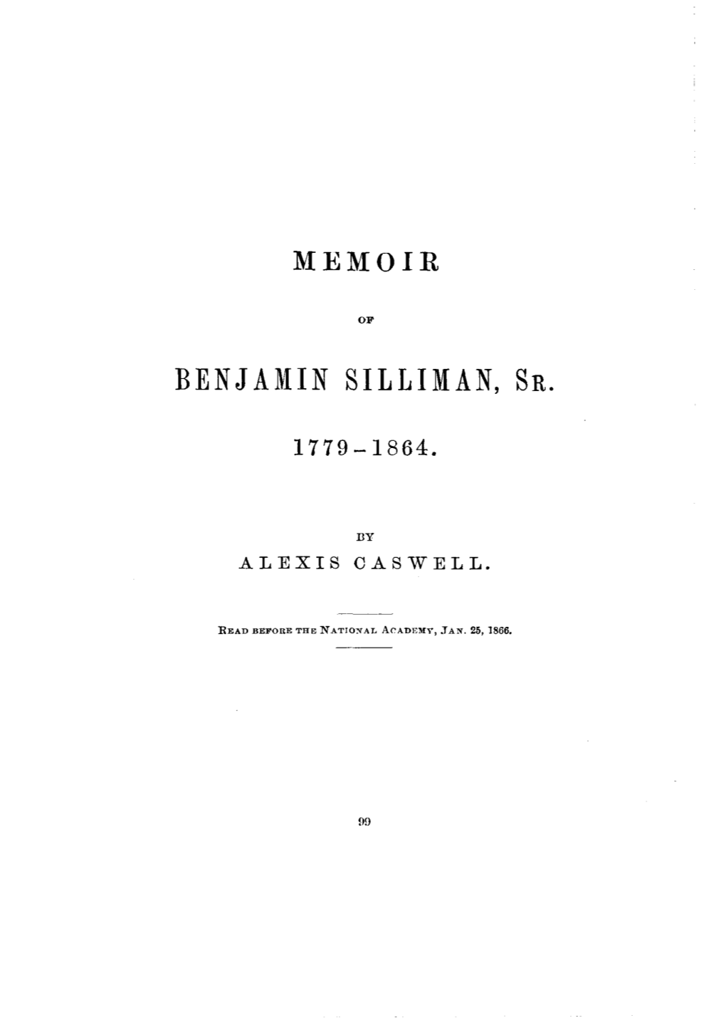 Benjamin Silliman, Sr