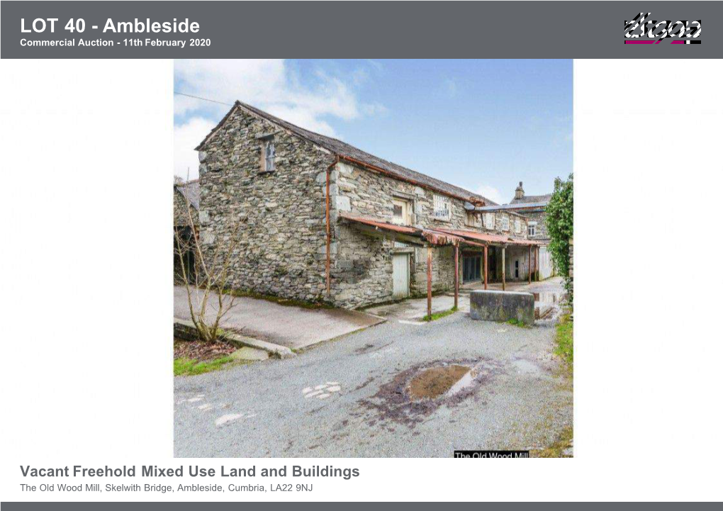 LOT 40 - Ambleside Commercial Auction - 11Th February 2020