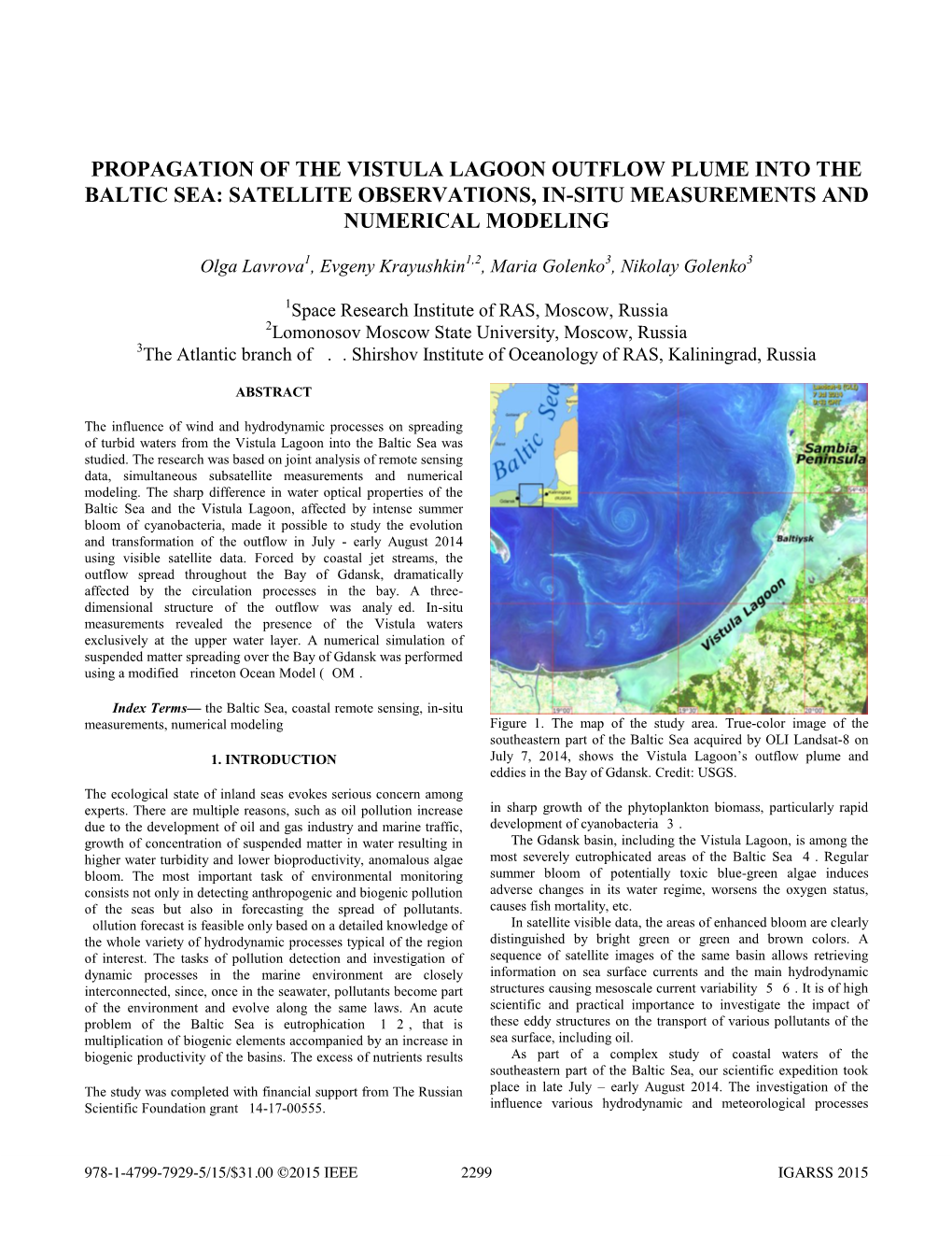 Propagation of the Vistula Lagoon Outflow Plume Into the Baltic Sea: Satellite Observations, In-Situ Measurements and Numerical Modeling