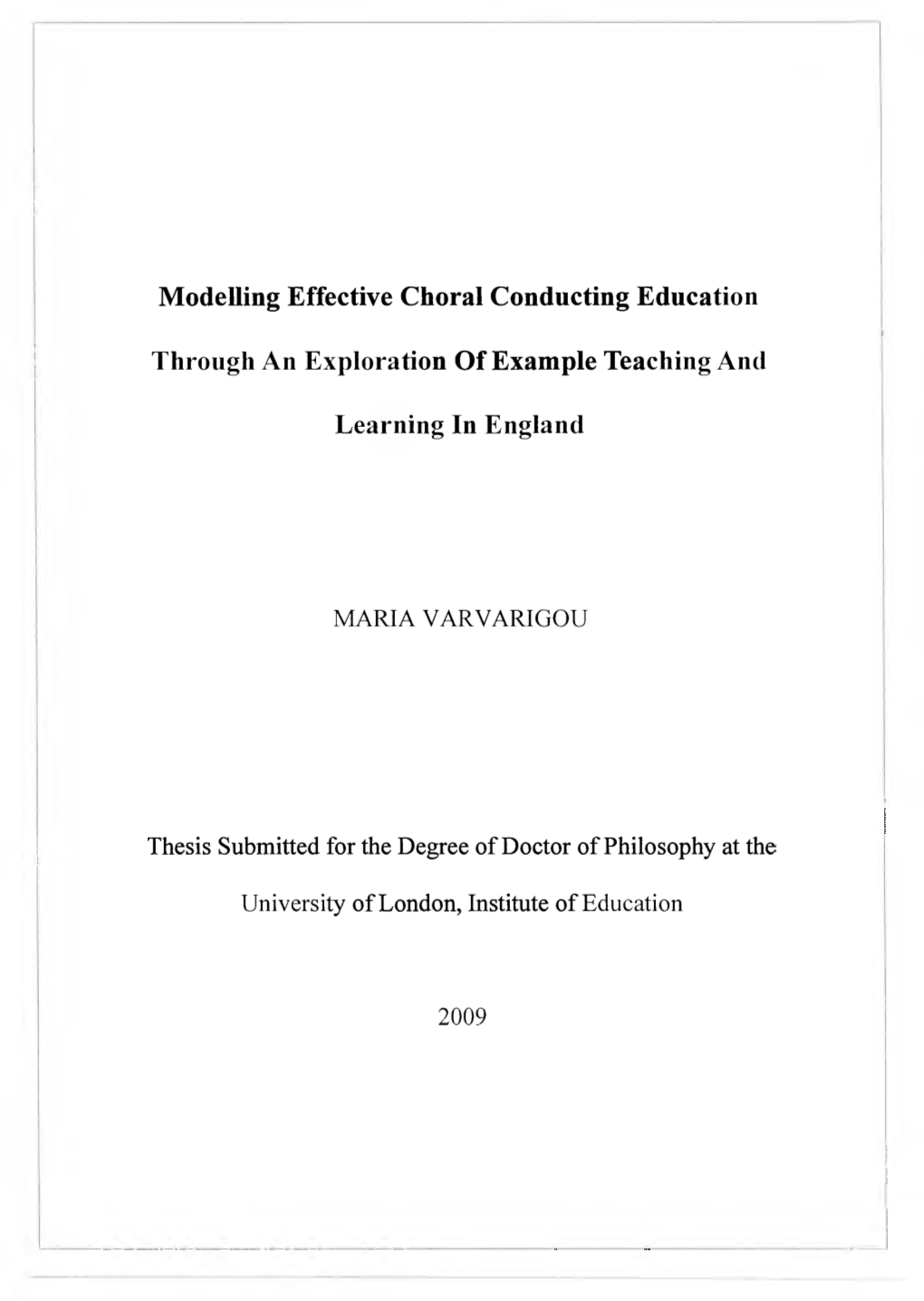 Modelling Effective Choral Conducting Education