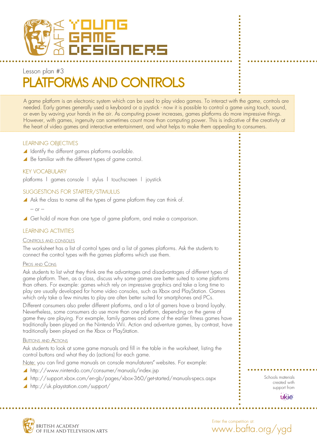 Platforms and Controls