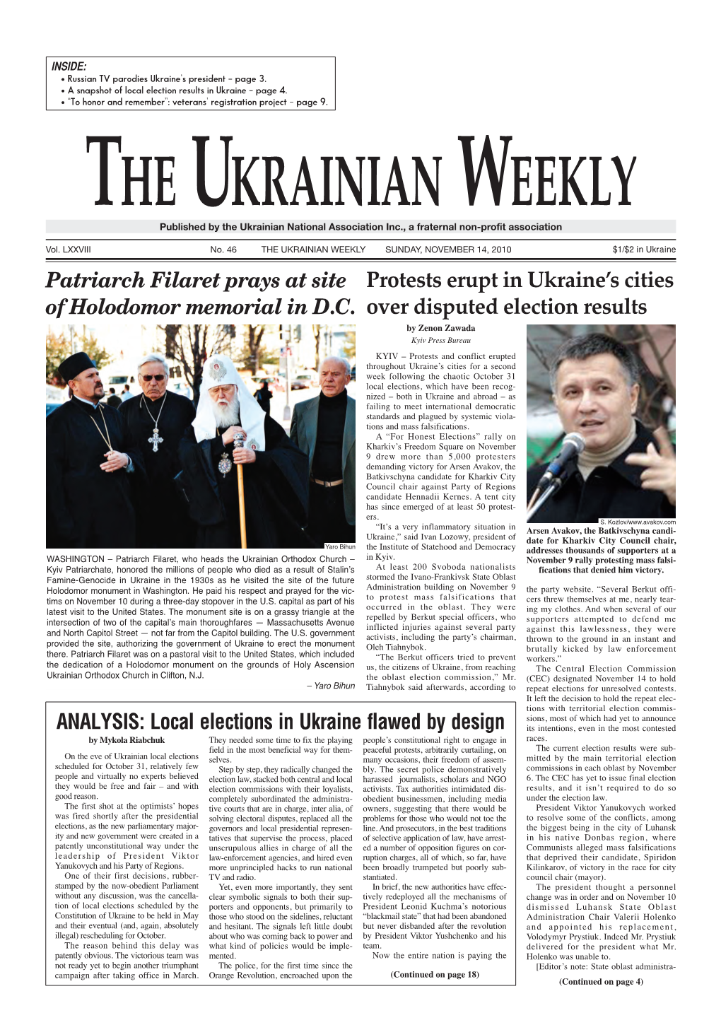 The Ukrainian Weekly 2010, No.46