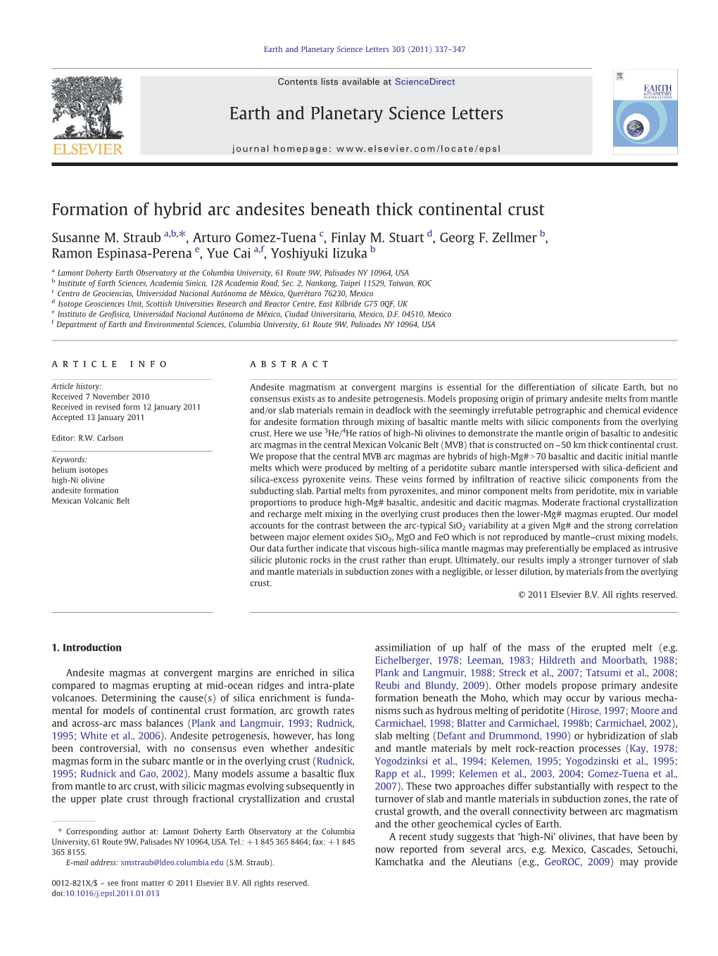 Formation of Hybrid Arc Andesites Beneath Thick Continental Crust