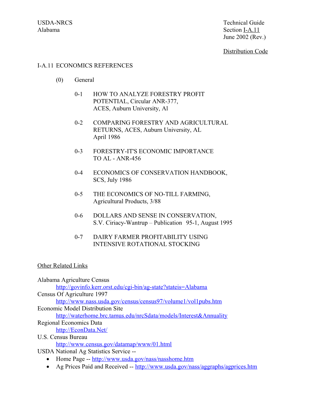 USDA-NRCS Technical Guide