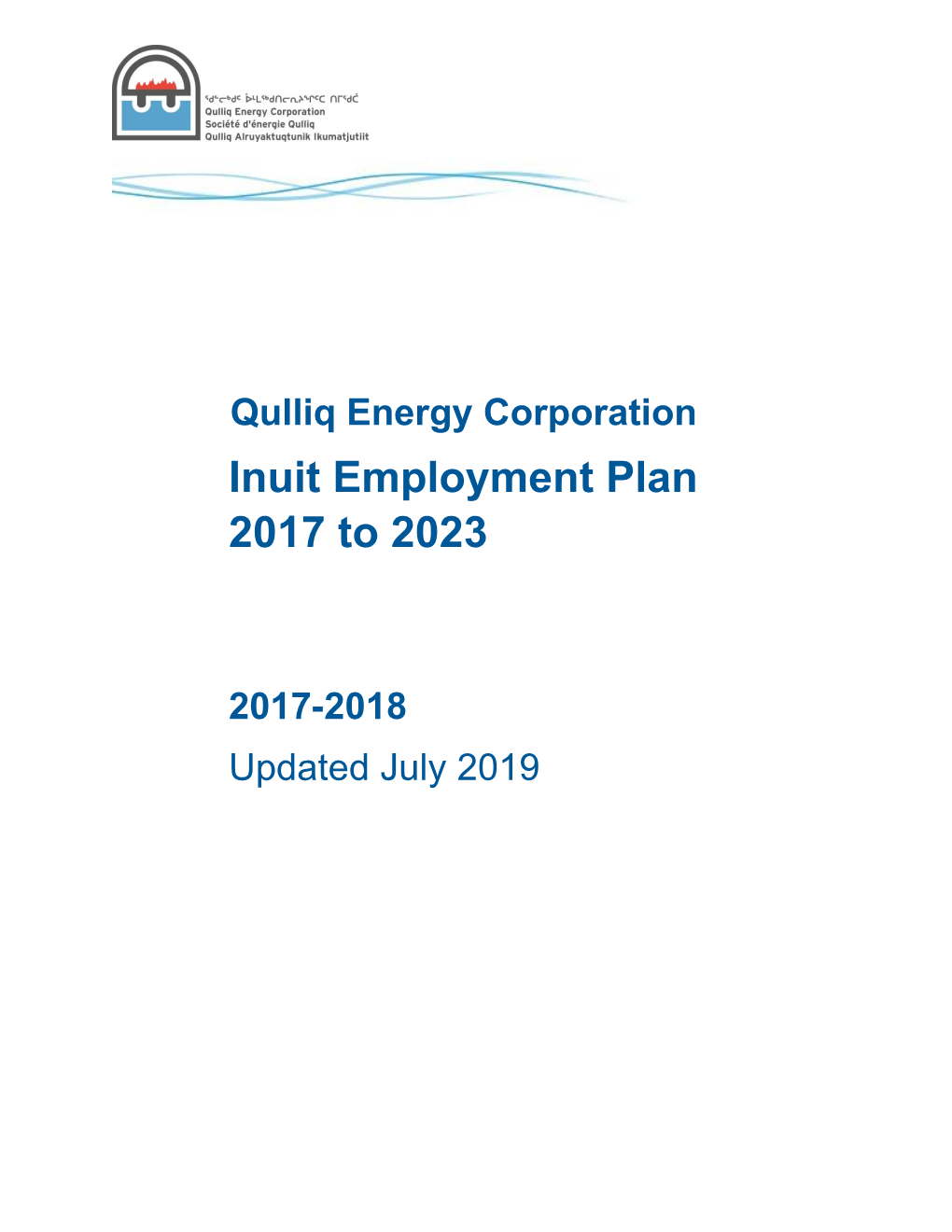 Qulliq Energy Corporation Inuit Employment Plan 2017 to 2023