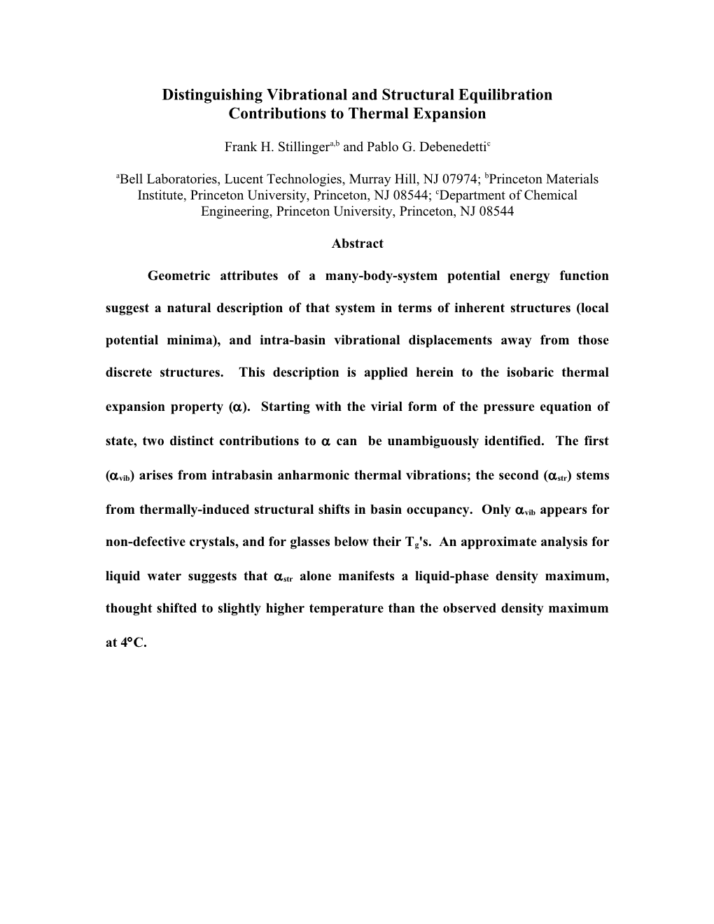 Distinguishing Vibrational and Structural Equilibration