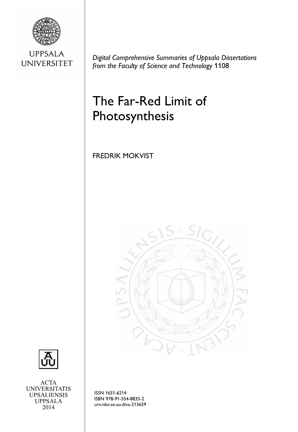 The Far-Red Limit of Photosynthesis