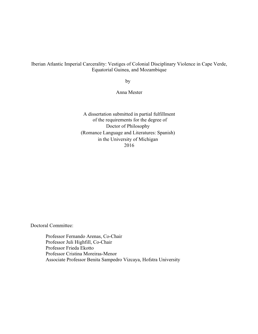 Vestiges of Colonial Disciplinary Violence in Cape Verde, Equatorial Guinea, and Mozambique