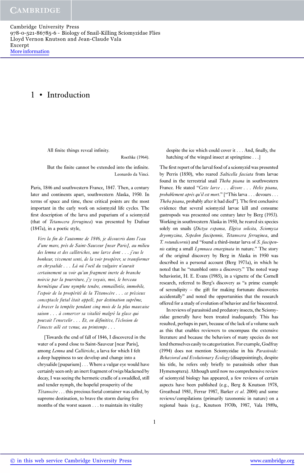 Biology of Snail-Killing Sciomyzidae Flies Lloyd Vernon Knutson and Jean-Claude Vala Excerpt More Information