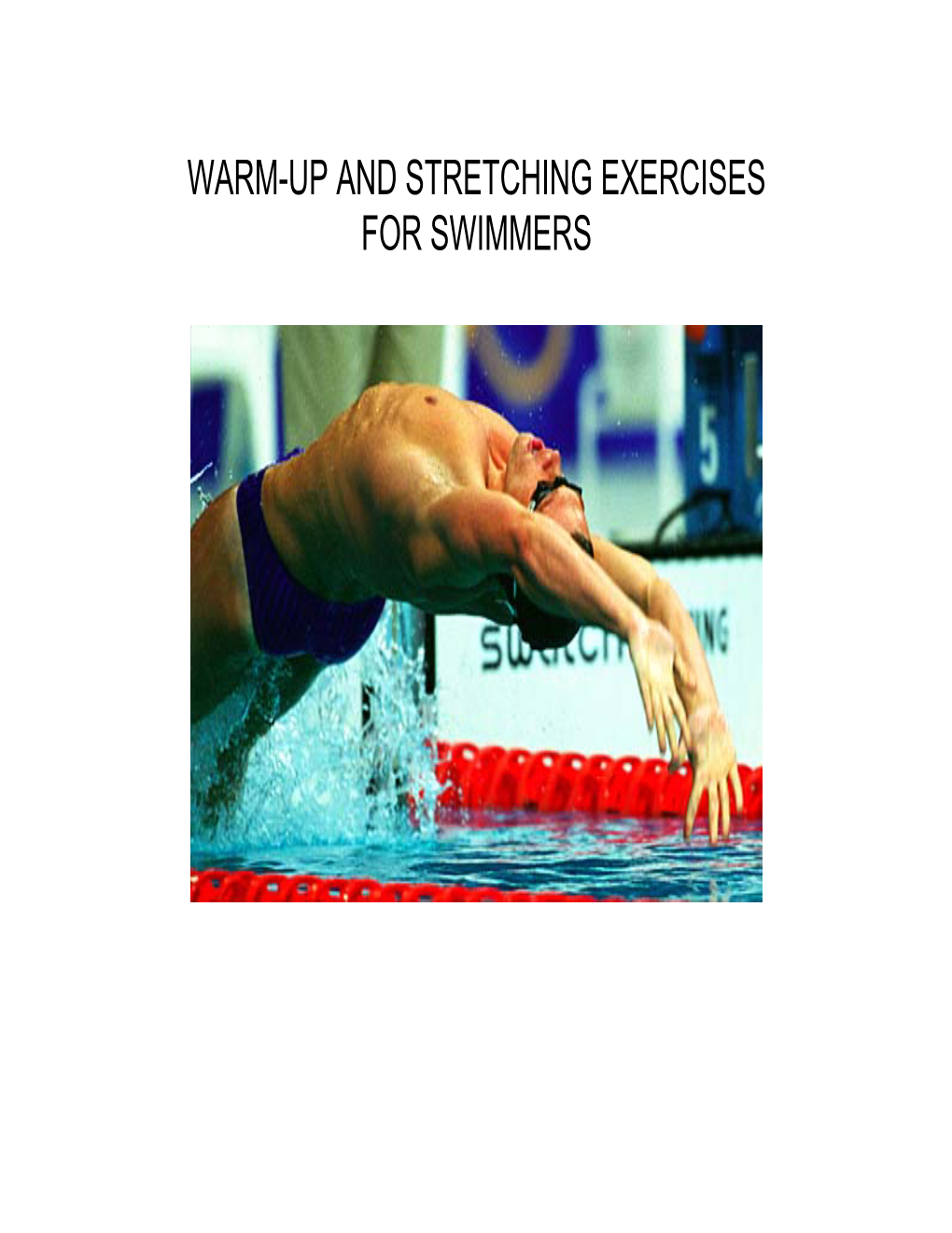 Warm-Up and Stretching Exercises for Swimmers