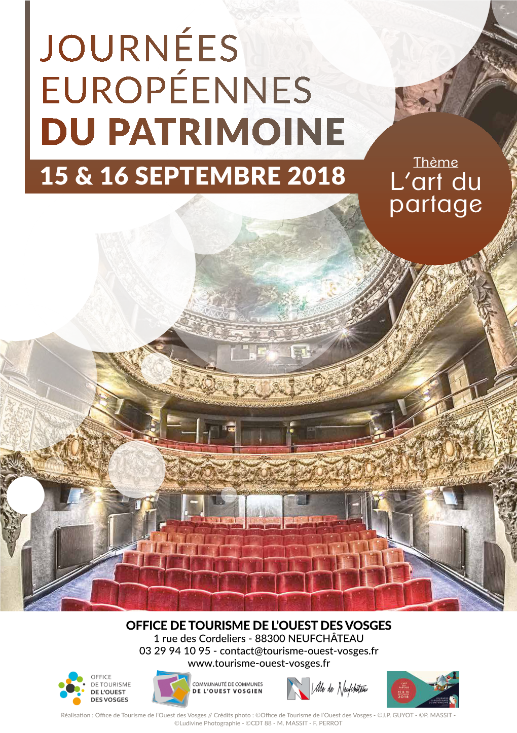 JOURNÉES EUROPÉENNES DU PATRIMOINE Thème 15 & 16 SEPTEMBRE 2018 L’Art Du Partage