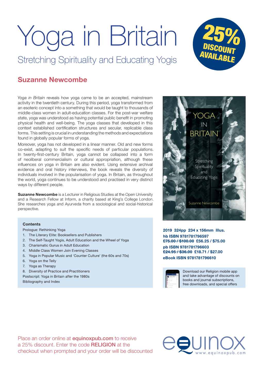 Yoga in Britain Discount Ava Stretching Spirituality and Educating Yogis Ilable