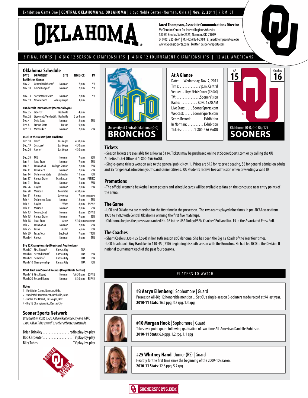 Bronchos Sooners Dec