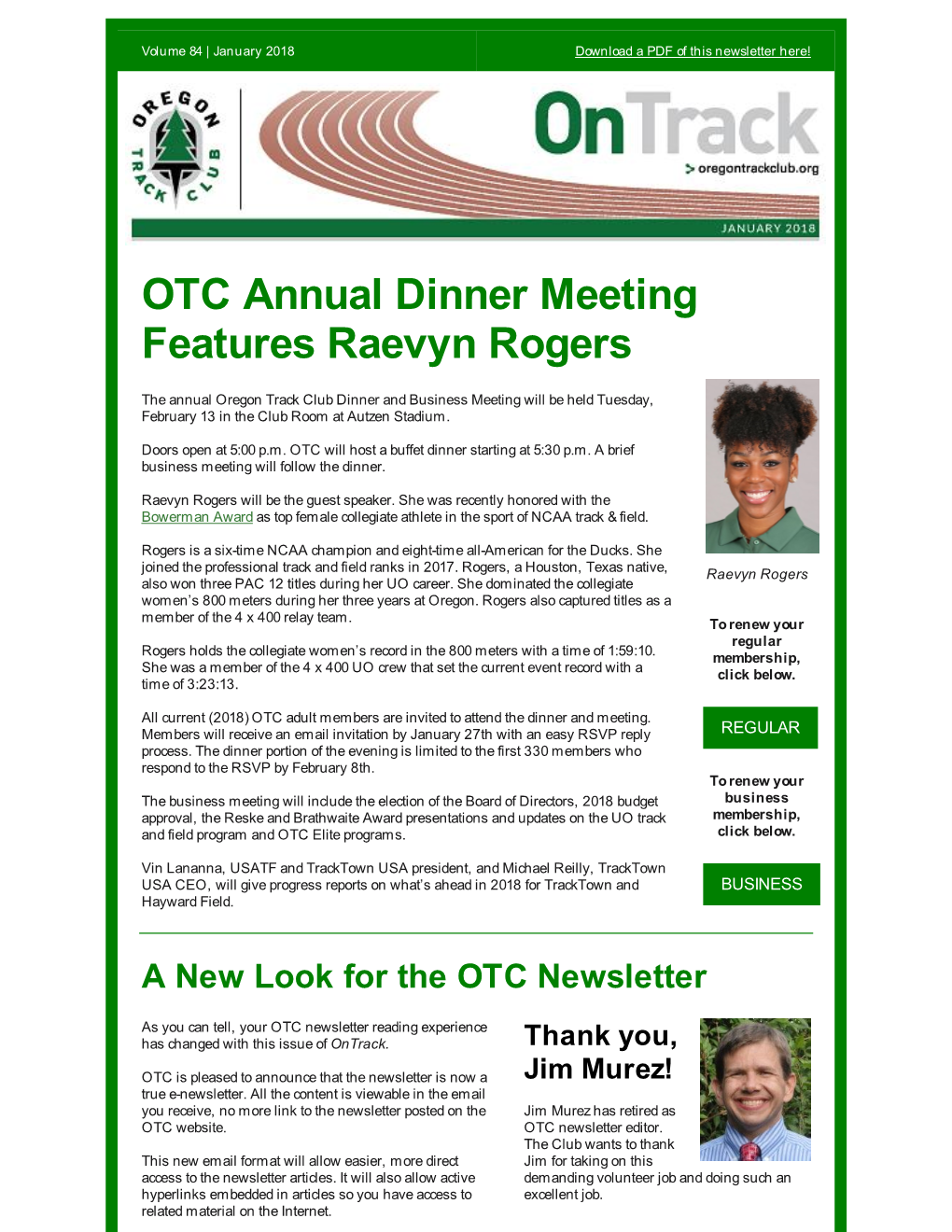 OTC Annual Dinner Meeting Features Raevyn Rogers