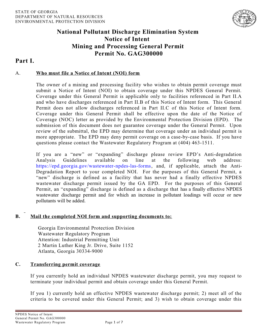 National Pollutant Discharge Elimination System