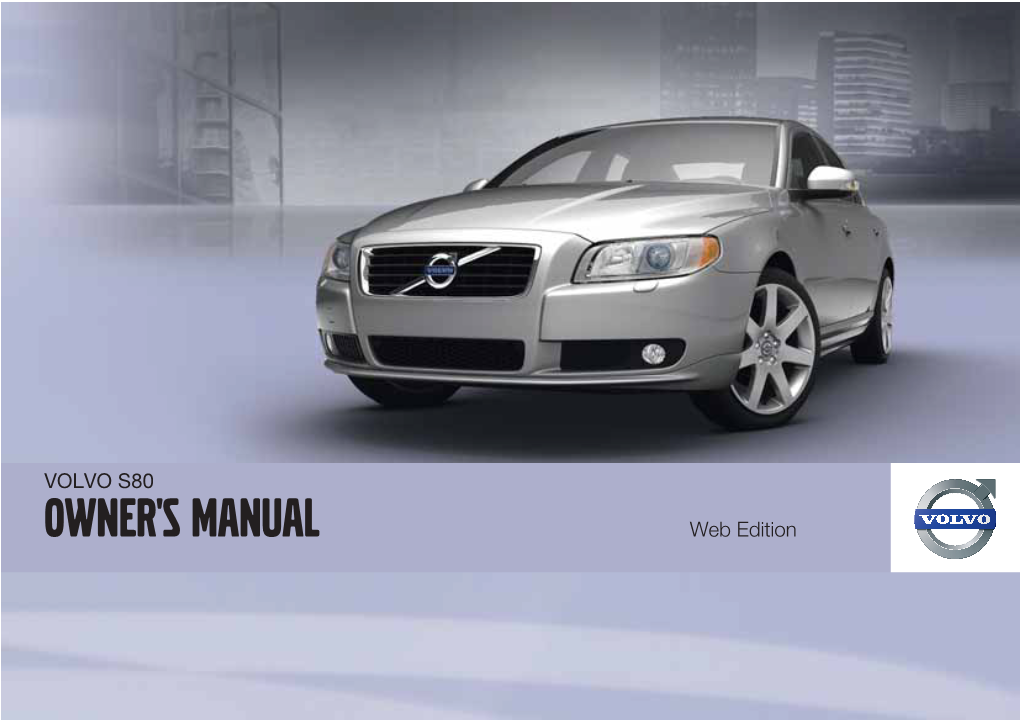 VOLVO S80 Owner's Manual